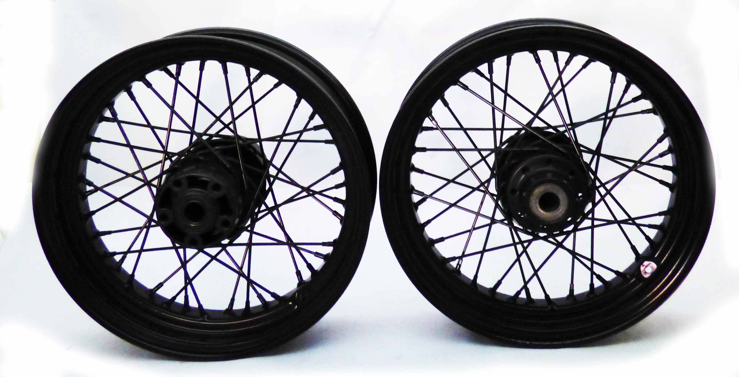 Wheels Front and Rear Black 16 inch